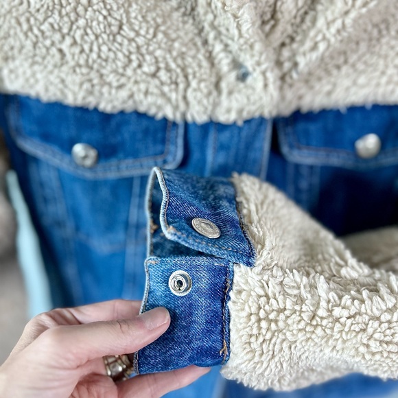 S O L D - Top Shop - denim and Sherpa jacket - Picture 3 of 4